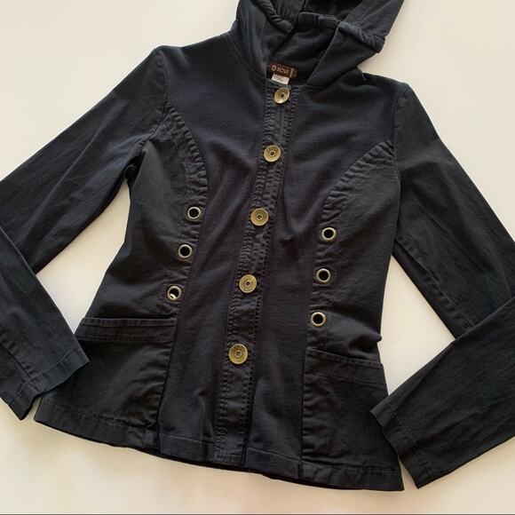 Janet Jackson 90’s R&B Icon Graphic Black Button Down Hoodie Jacket Small - Picture 6 of 9